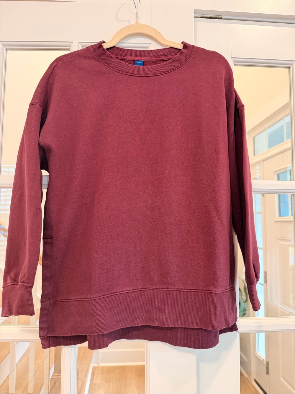 Old Navy SoComfy Burgundy Relaxed Sweatshirt Size S